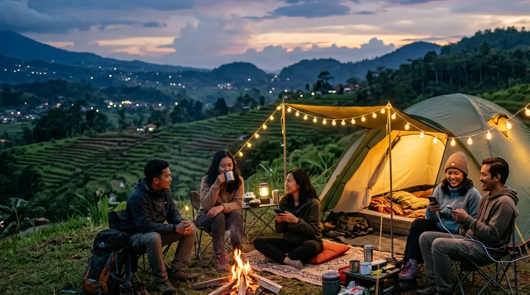 Sewa Ground Camping dengan Toilet Bersih dan Area Kemah Batu dengan Colokan Listrik Terlengkap